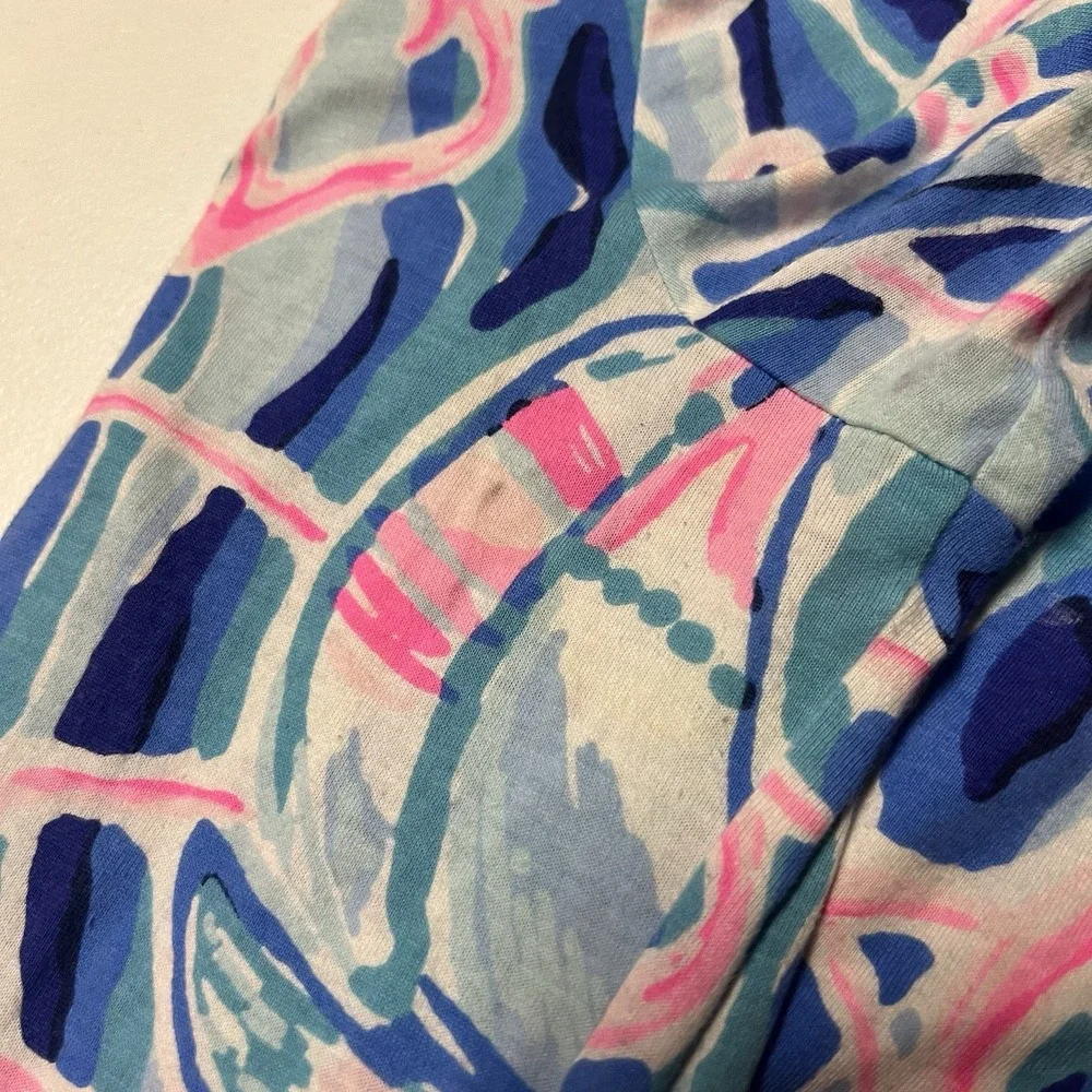 Lilly Pulitzer Gavyn Henley T-Shirt Dress Cotton Jersey Women's Size XS Cotton